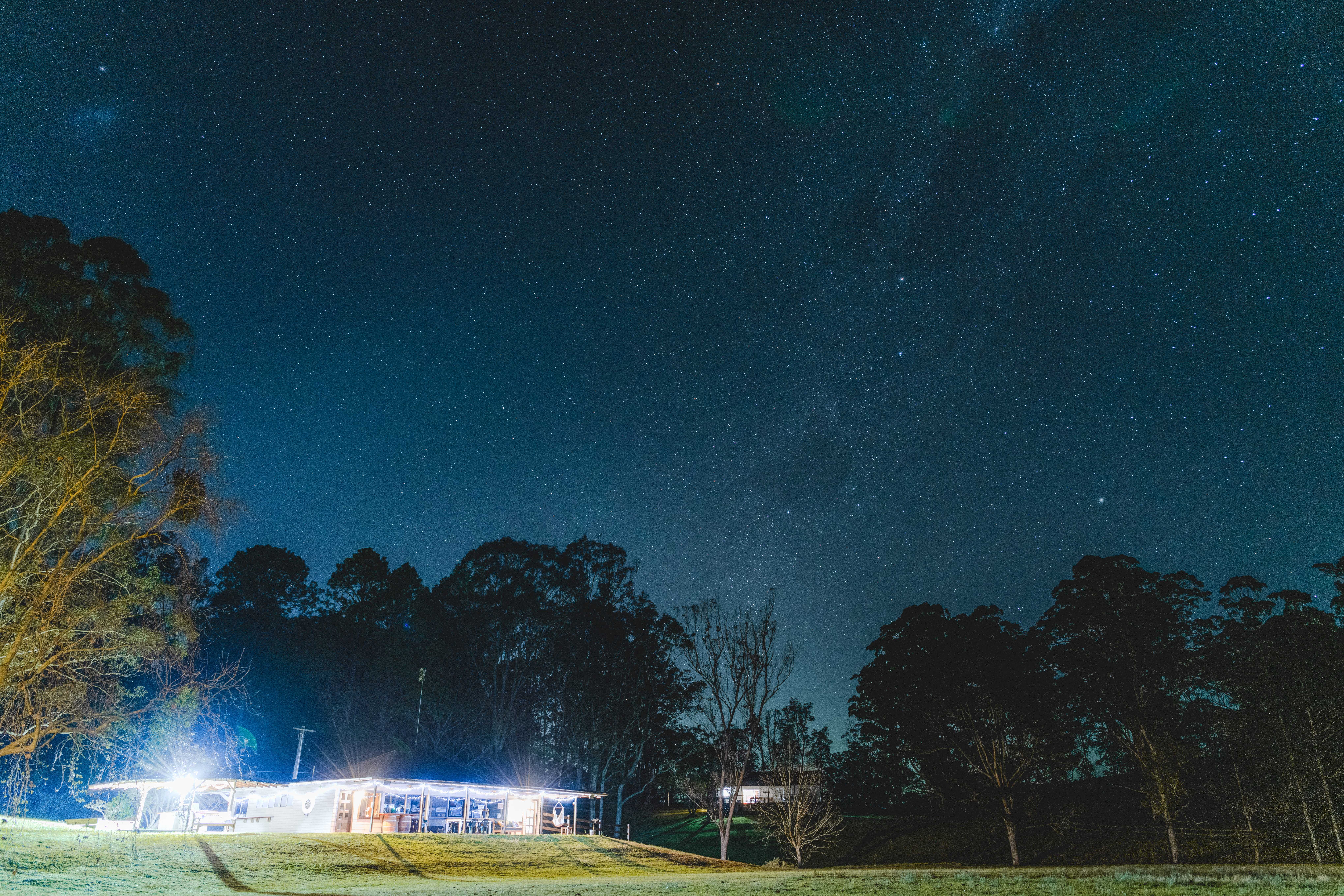 Milky Way visible on clear nights — minimal light pollution in the valley