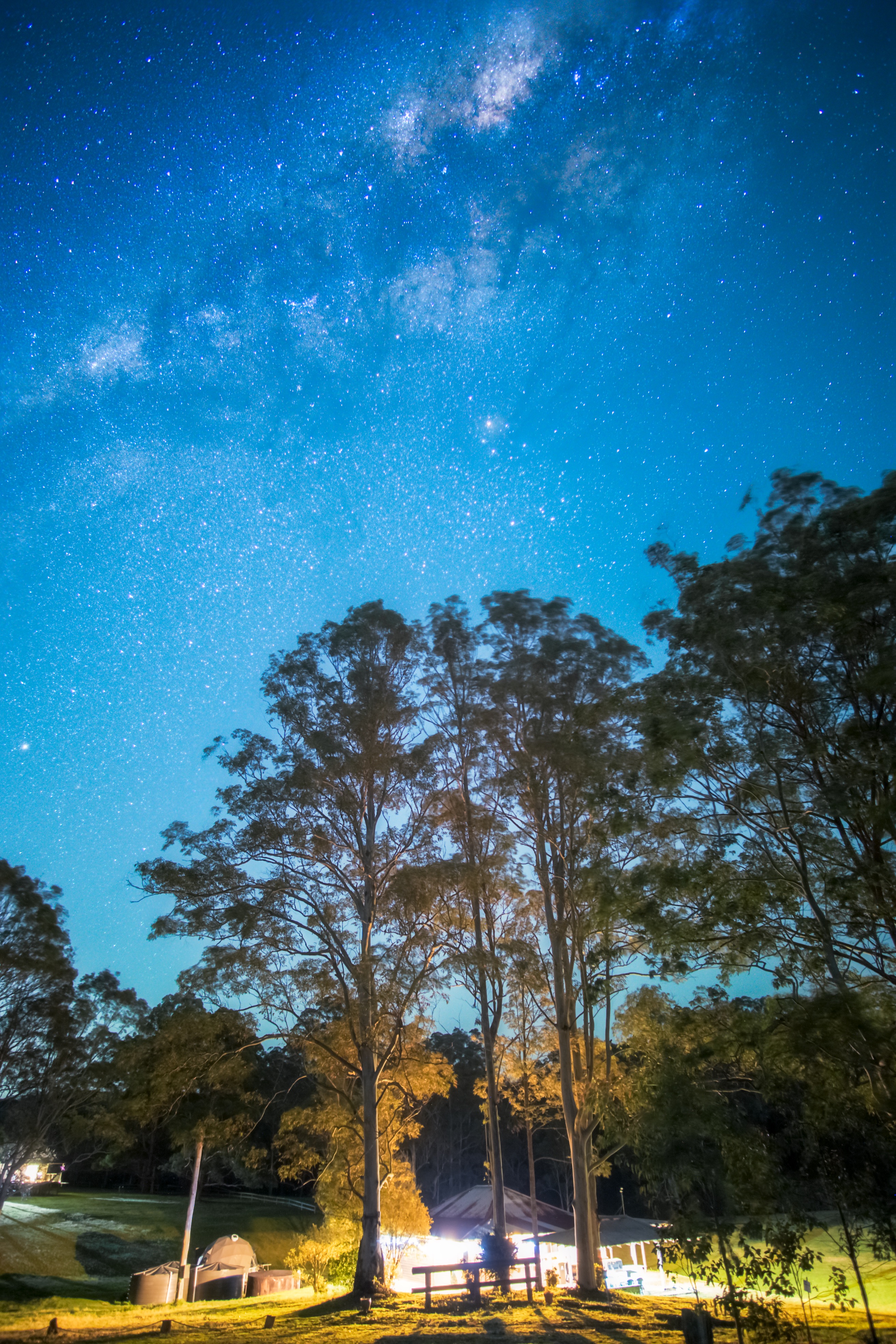 The Milky Way rising above the Dooralong Valley at Unwind Escapes, Central Coast NSW