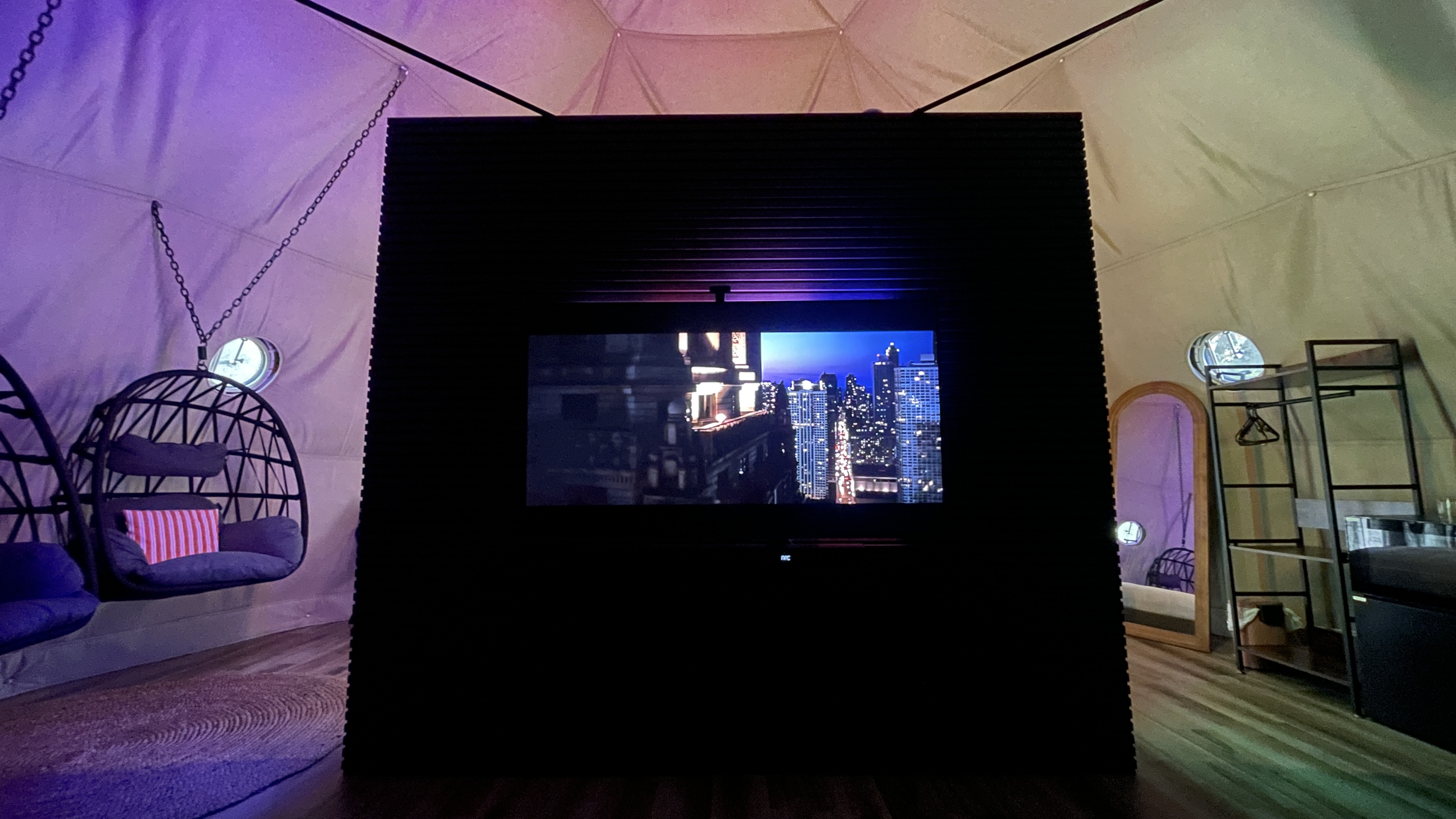 65-inch Smart TV with surround sound entertainment system
